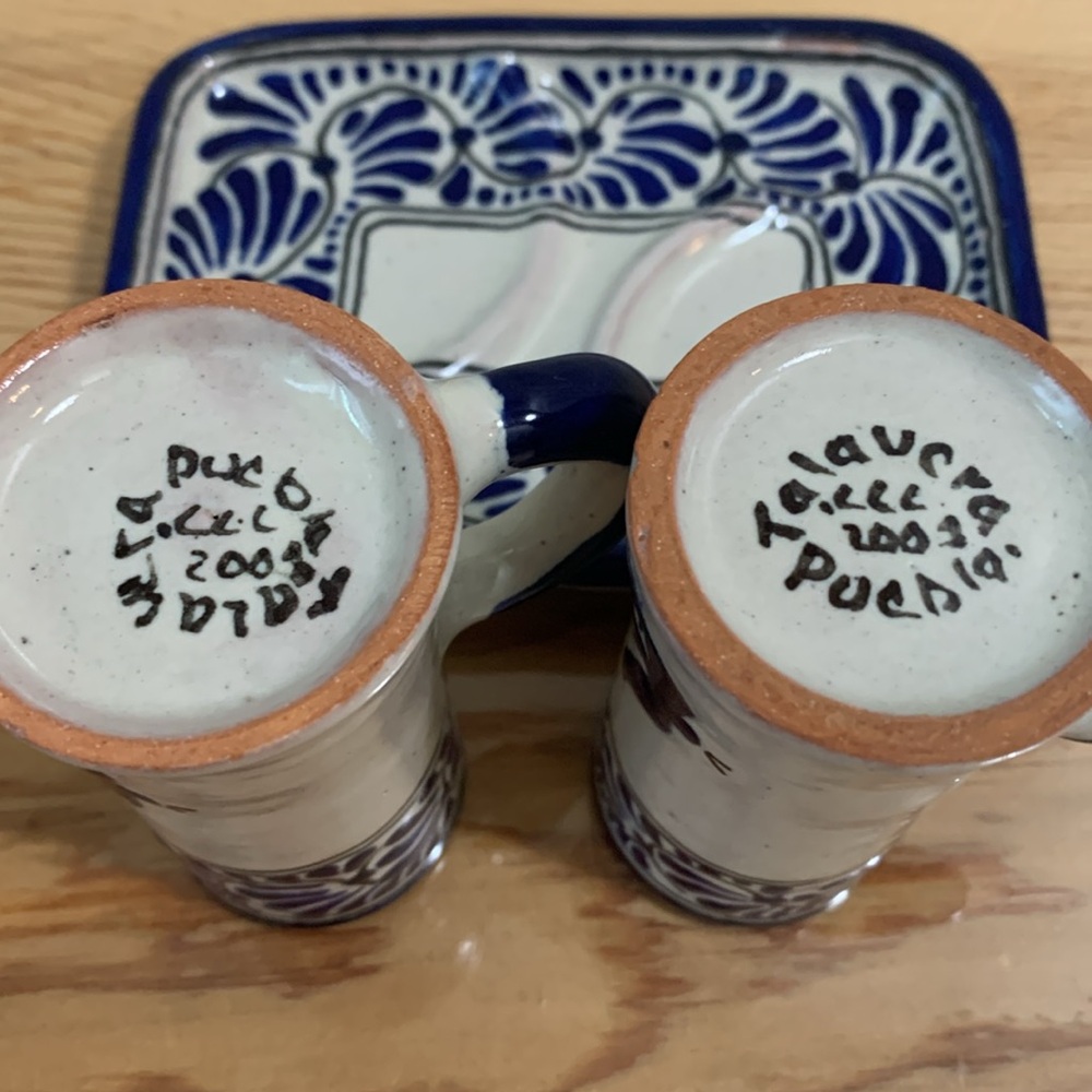 Talavera Pottery Tequila Set 3 pc - Picture 2 of 9
